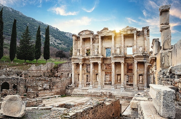 The Library of Celsus in Ephesus, Turkey.